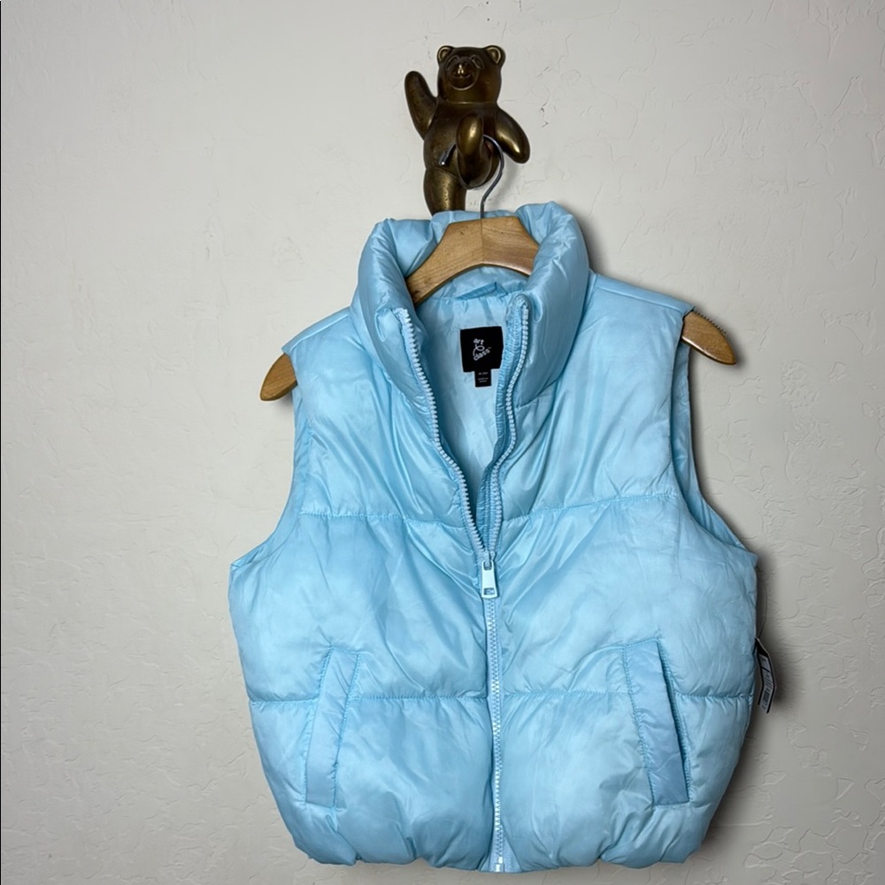 Art Class Sky Blue Puffer Vest girls size XL 14